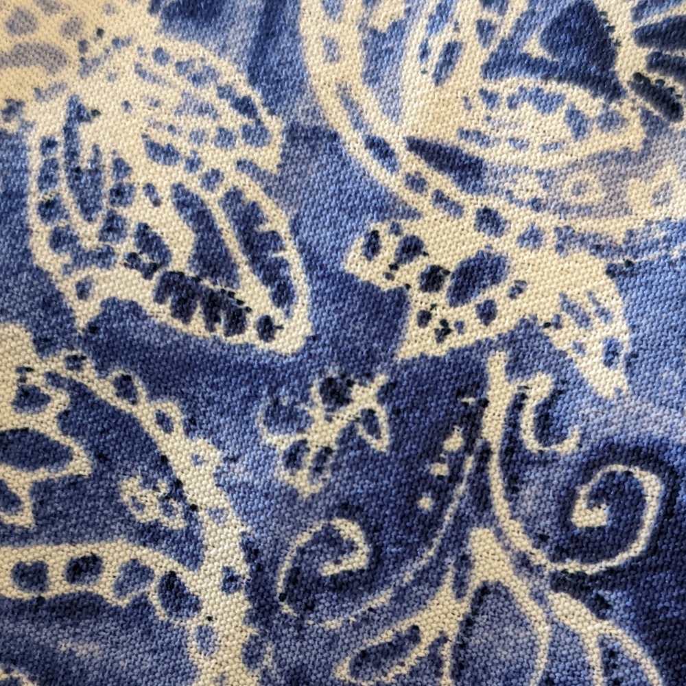 AQUA Dress Blue Paisley S/L Handkerchief hem NWT S - Picture 7 of 13